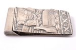 notebook cover, silver, folk motive, 875 standard, 27.15 g, silver stamping, 7.1 x 4.5 x 0.7 cm, the...