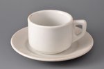 tea pair, Third Reich, h (cup) 5.9 cm, Ø (plate) 15.3 cm, Germany, the 40ies of 20th cent., crack on...