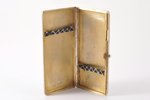 cigarette case, silver, art-nouveau, 84 standard, 156.55 g, engraving, 13 x 6.4 x 1.7 cm, craftsman...