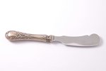 butter knife, silver, 84 standard, 72.25 g, (item total weight), 19.7 cm, 1908-1917, St. Petersburg,...