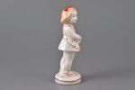 figurine, "A Girl with a Ball", porcelain, Riga (Latvia), USSR, Riga porcelain factory, molder - Lej...