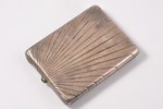 cigarette case, silver, 830 standard, 190 g, 10.5 x 7.8 x 1.5 cm, the 30ties of 20th cent., Latvia,...