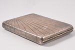 cigarette case, silver, 830 standard, 190 g, 10.5 x 7.8 x 1.5 cm, the 30ties of 20th cent., Latvia,...