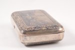purse, silver, 84 standart, engraving, niello enamel, 1873, (total) 176.10 g, Russia, 10.7 x 6.5 x 2...