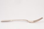 fork, silver, 84 standard, 68.25 g, 20 cm, Ivan Khlebnikov factory, the 2nd half of the 19th cent.,...