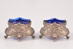 pair of saltcellars, silver, 950 standart, the end of the 19th century, (silver) 31.90g, Edouard Ern...