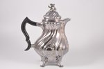 (service) sugar-bowl, coffeepot, cream jug, silver, 830 standart, 1961, 1960, 1961, (coffeepot) 751....