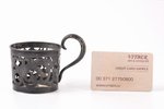 tea glass-holder, silver, 84 standard, 76.45 g, niello enamel, h 7.4 cm, 1879, Riga, Russia...