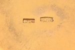 стопка, серебро, 916 проба, 42.35 г, перегородчатая эмаль, роспись по эмали, h 4.5 см, 1964 г., Лени...