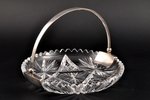 candy-bowl, silver, crystal, 875 standard, 698.45 g, (total weight of items), Ø 18.3 cm, the 20-30ti...