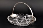 candy-bowl, silver, crystal, 875 standard, 698.45 g, (total weight of items), Ø 18.3 cm, the 20-30ti...