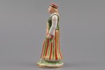 figurine, a Girl in traditional costume, porcelain, Riga (Latvia), M.S. Kuznetsov manufactory, 1937-...