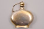 perfume bottle, silver, 875 standard, 18.60 g, engraving, 4.9 x 4.3 x 1.2 cm, the 50-60ies of 20th c...