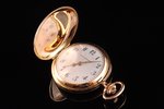 kabatas pulkstenis, "Union Horlogere", Šveice, 20. gs. sākums, zelts, metāls, emalja, 585 prove, (ko...