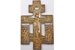 cross, The Crucifixion of Christ with The Mother of God and saint Martha, on left plate and John the...