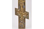 крест, Распятие Христово, медный сплав, 5-цветная эмаль, Российская империя, 19-й век, 36.2 x 18.8 x...