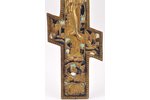 krusts, Kristus Krustā Sišana, vara sakausējuma, 3-krāsu emalja, Krievijas impērija, 19. gs., 38.1 x...