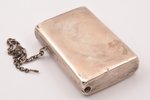 cigarette case, silver, 84 standard, 197.70 g, engraving, 9.5 x 6 x 2 cm, the end of the 19th centur...