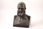 бюст, скульптор М.Попов, бронза, 25.3(h) x 17.5 x 11.5 см, вес 4650 г., Российская империя, авторска...