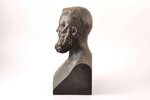 krūšutēls, skulpors M.Popovs, bronza, 25.3(h) x 17.5 x 11.5 cm, svars 4650 g., Krievijas impērija, a...