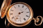 kabatas pulkstenis, pulksteņa ķēdīte, "Le Parc", Šveice, 20. gs. sākums, zelts, 56, 14 K prove, (pul...
