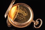 kabatas pulkstenis, pulksteņa ķēdīte, "Le Parc", Šveice, 20. gs. sākums, zelts, 56, 14 K prove, (pul...