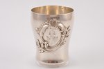 стакан, серебро, 950 проба, 105.65 г, h 8.9 см, Henri Soufflot, рубеж 19-го и 20-го веков, Париж, Фр...