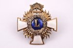 badge, 50 years of the fireman service, Latvia, 20-30ies of 20th cent., 44.8 x 42 mm, 15.70 g...