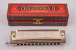 harmonica, M. Honner's "Chromonika II", Germany, 14 x 3.5 cm...