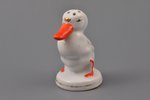 figurine, salt-cellar "Duckling", porcelain, Riga (Latvia), J.K.Jessen manufactory, 1933-1935, h 6.7...