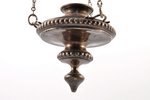 icon lamp, silver plated, the border of the 19th and the 20th centuries, 46 cm, Ø 10.9 cm, Ø (inside...