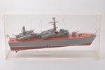 e-boat model, USSR, 1978, 42.5 x 9.5 x 21 cm, with dedication inscription "To Captain 3rd rank Matyu...