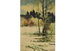 Vinters Edgars (1919-2014), Ziema, papīrs, akvarelis, 60 x 42 cm...