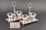 посуда для специй (2 шт.), серебро, 950 проба, 19-й век, Франция, h 19 см...