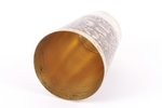 beaker, silver, 875 standard, 39.65 g, niello enamel, h 5.8 cm, The "Severnaya Chern" factory of Vel...