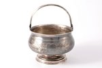 candy-bowl, silver, 84 standard, 134.45 g, engraving, Ø 9.7 cm, h (with handle) = 12.3 cm, by Israel...