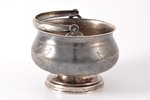 candy-bowl, silver, 84 standard, 134.45 g, engraving, Ø 9.7 cm, h (with handle) = 12.3 cm, by Israel...