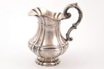 cream jug, silver, 800 standard, 213.80 g, h 15 cm, the border of the 19th and the 20th centuries, G...