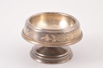 saltcellar, silver, 875 standard, 40.70 g, engraving, h 3.7 cm, the 50ies of 20th cent., Kostroma, U...