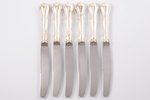 flatware set (6 forks, 6 knives), in a case, silver, 830 standart, 1981, (total) 595.90 g, Finland,...