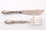 fish serving set, silver, 950 standard, 295.55 g, (total weight of items), 30 / 25.4 cm, by J. Granv...