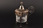 set for spices, silver, glass, the 1st half of the 19th cent., (weight of silver) 271.70 g, Ambroise...