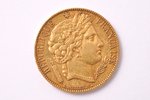 20 franki, 1850 g., A, zelts, Francija, 6.45 g, Ø 21.1 mm, XF, 900 prove...