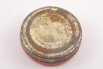 box, metal, USSR, the 40-50ies of 20 cent., Ø 9.8 cm...