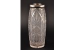 ваза, серебро, хрусталь, 875 проба, 19.5 см, 30-е годы 20го века, Латвия...