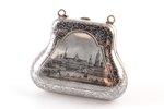 purse, silver, 84 standart, niello enamel, the border of the 19th and the 20th centuries, (total) 52...