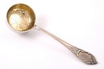 sieve spoon, silver, 84 standard, 71.45 g, gilding, 16.8 cm, "Fabergé", 1908-1917, Moscow, Russia...