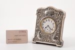 table clock, "Doxa", with a silver frame (United Kingdom), Switzerland, the beginning of the 20th ce...