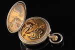 kabatas pulkstenis, "Павелъ Буре", Šveice, 20. gs. sākums, metāls, 7 x 5.5 cm, Ø 45 mm, darbojas...