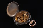 pocket watch, "Paul Buhre", the 20ties of 20th cent., steel, 7 x 5.7 cm, Ø 48 mm, working well...